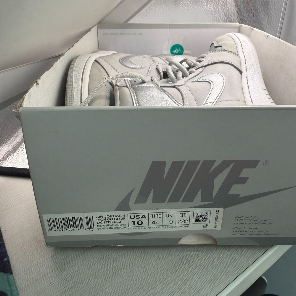 Size 10 Jordan 1 Retro High OG Japan Tokyo 2020 Gray Mens Sneakers DC1788-029 - Picture 12 of 12